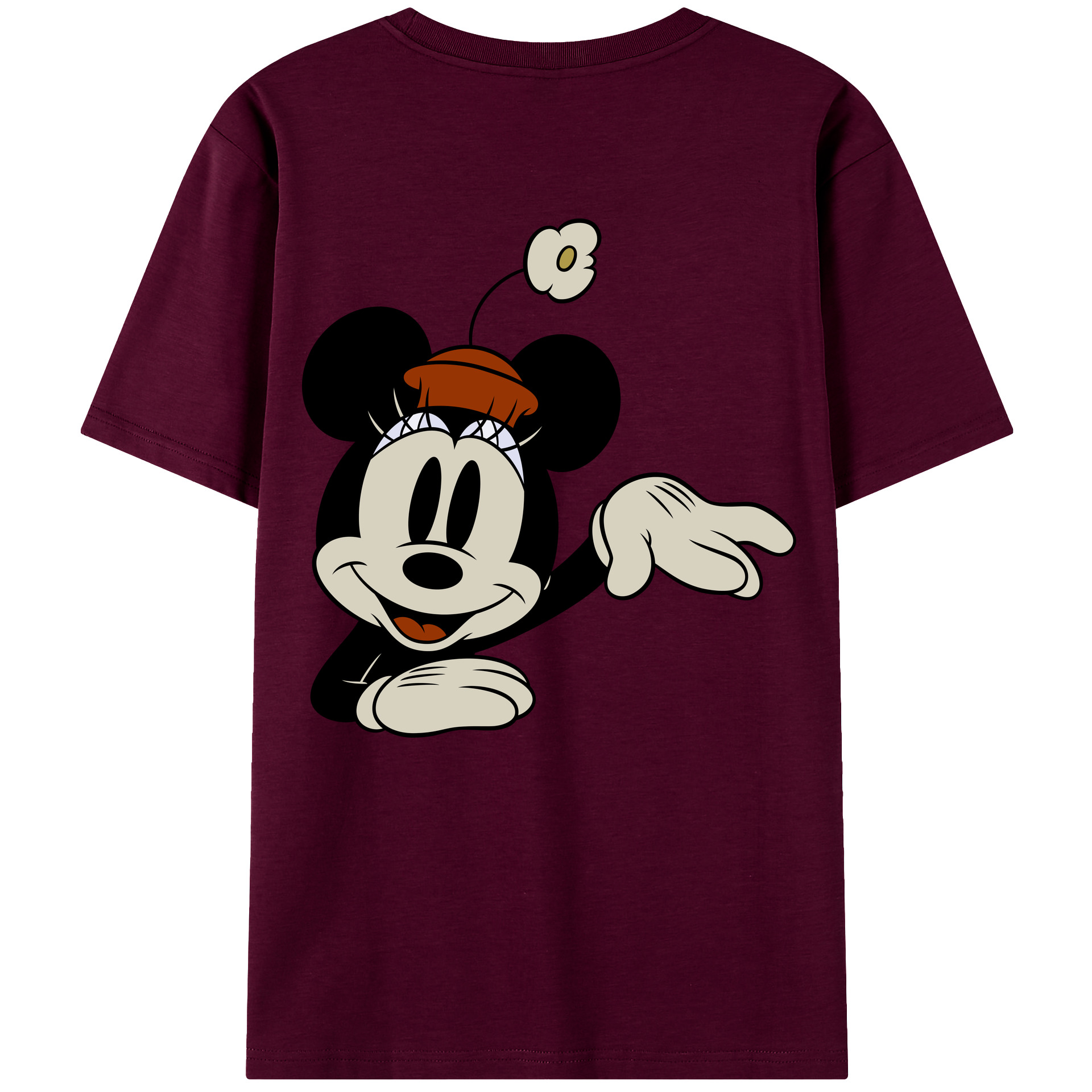ミッキーマウス Mickey Mouse レディース半袖Tシャツ(バックプリント)